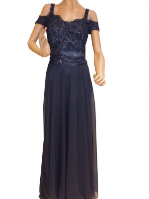 7667SK9 Abendkleid blau Gr 38