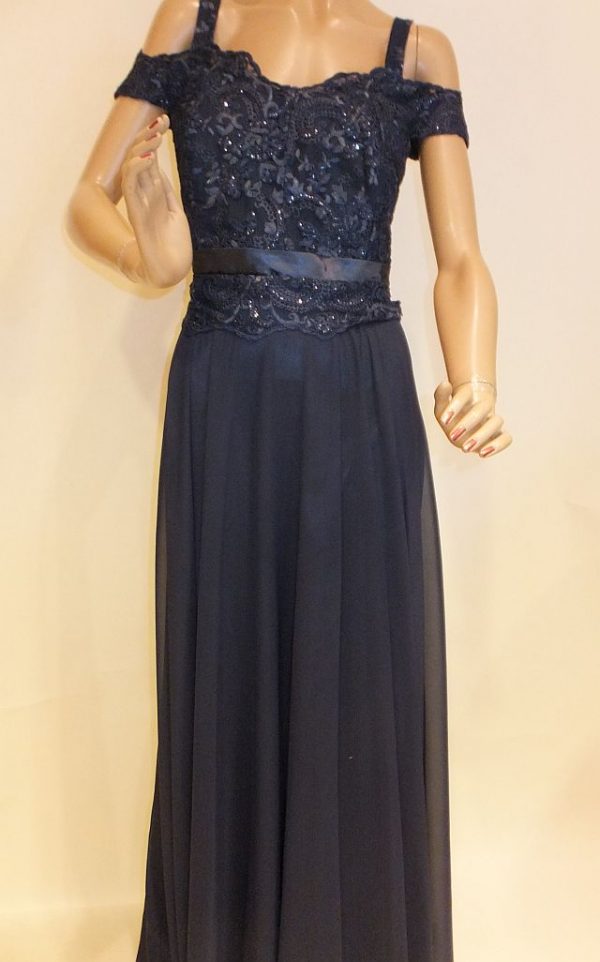 7667SK9 Abendkleid blau Gr 38