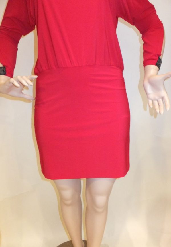 7708SK9 Kleid rot Gr 44-46