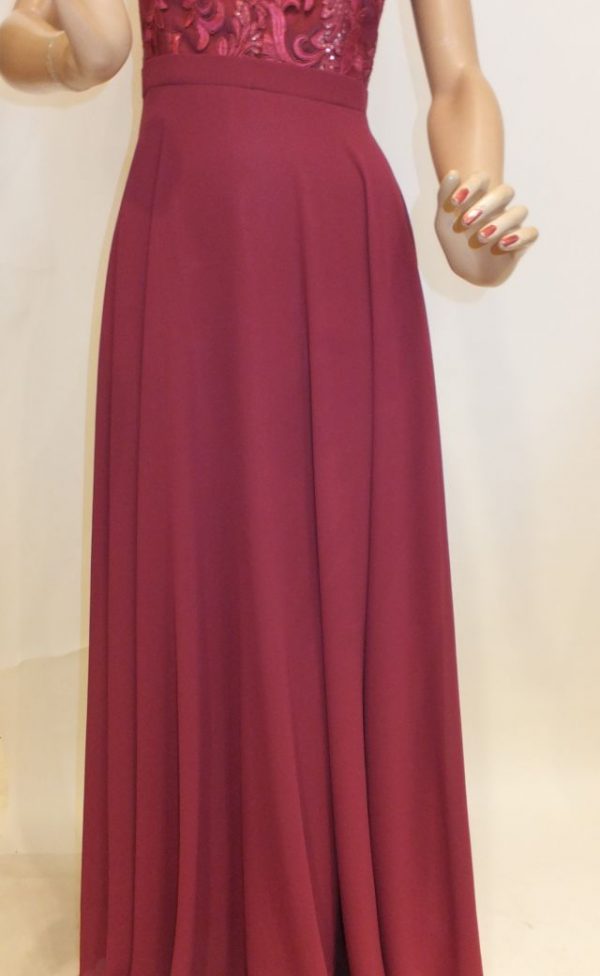 7720SK9 Abendkleid bordeaux Gr 40