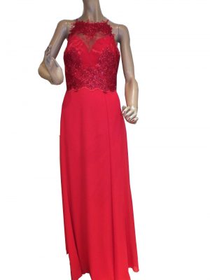 7717SK9 Abenddkleid rot Gr 38