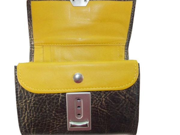 7799DG9D déqua G11 Geldbeutel Unikat schwarz-gelb
