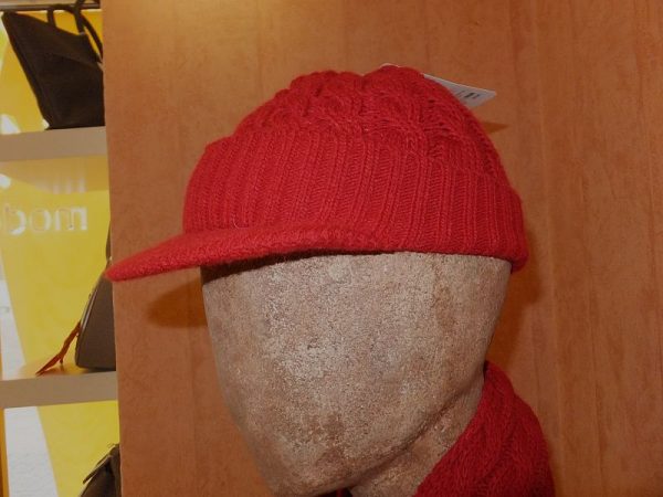 3784PK0 Set Mütze Schal rot