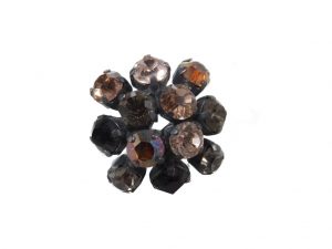 2361PR7Ebraun-schwarz Ring mit hochwertigen Glaskristallen