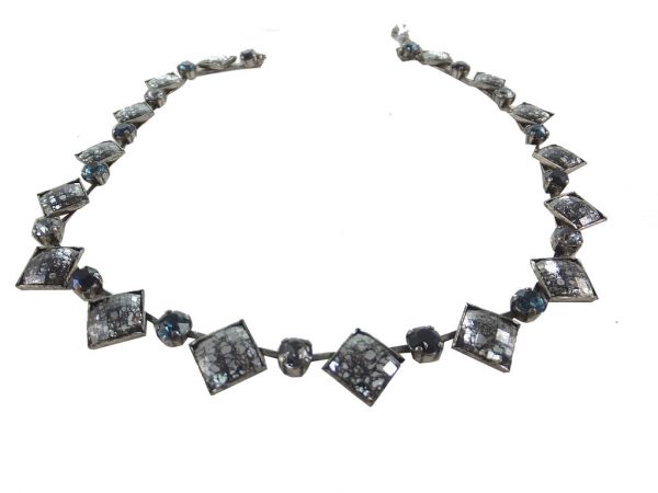 6356EH5g Halskette blau-grau-schwarz