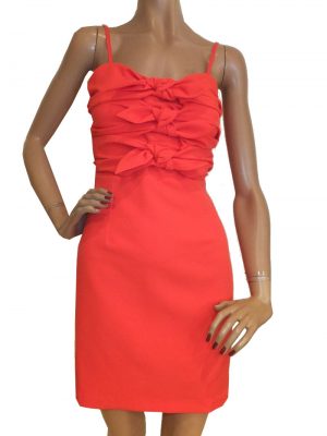 7303BK8 Kleid in rot Gr 38