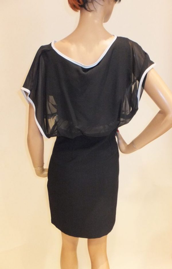7511BK8Kleid schwarz-weiß Gr 38