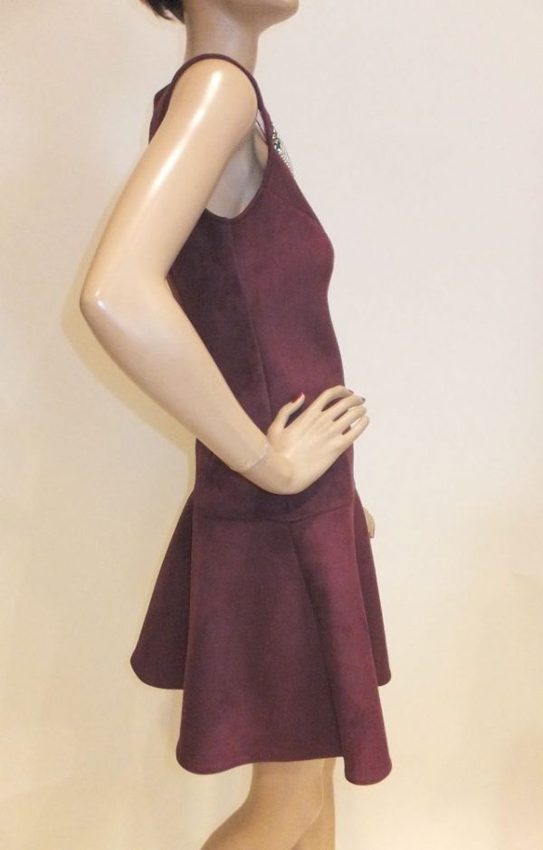 7518BK8 kleid bordeaux Gr 34 u 38