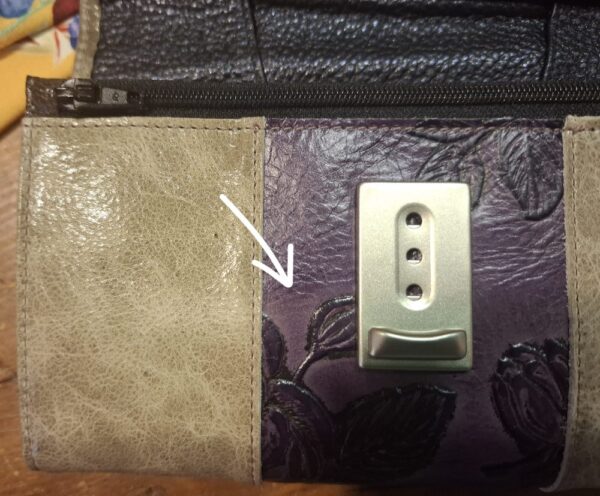 9313DG3A déqua Geldbörse G9/2 groß Unikat violett-braun