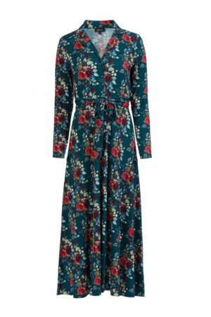 10013LK5 Lalamour Maxi-Kleid Rose petrol Gr 36