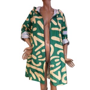 8716MM2 Regenjacke Retro grün-gelb Gr 36-42