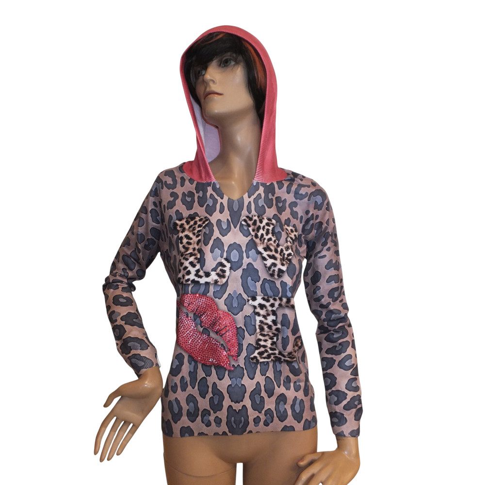 10024MP5 Pulli Missy Leo braun-rot Gr 36 u 38 10024MP5 Pulli Missy Leo braun-rot Gr 36 u 38