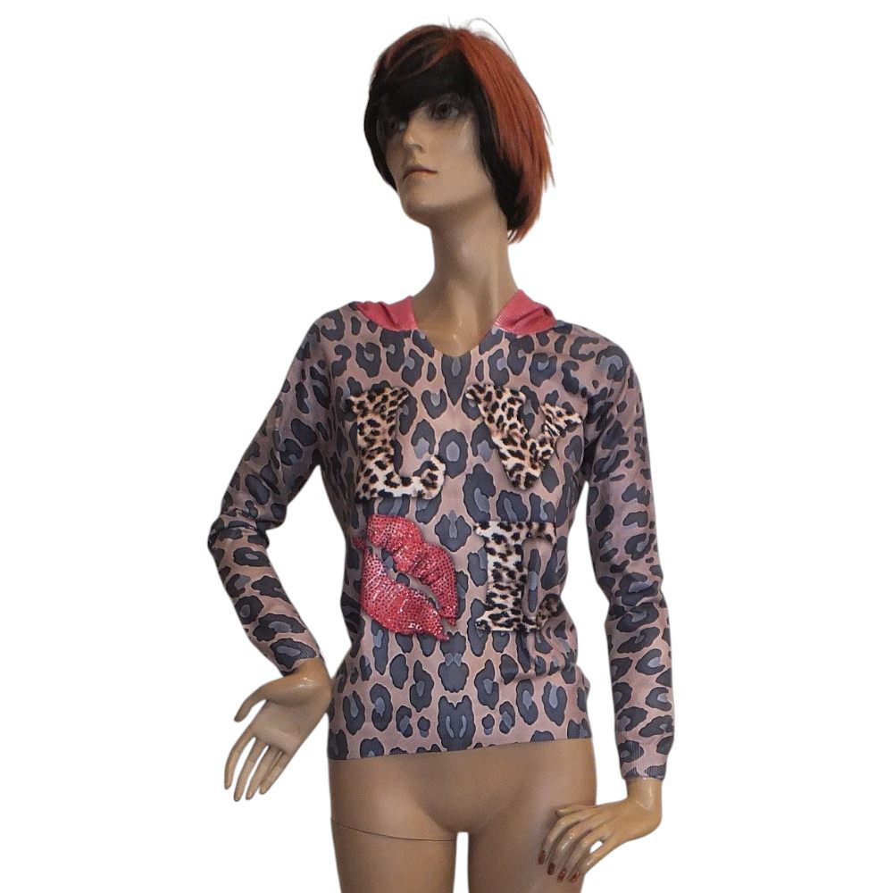 10024MP5 Pulli Missy Leo braun-rot Gr 36 u 38 10024MP5 Pulli Missy Leo braun-rot Gr 36 u 38