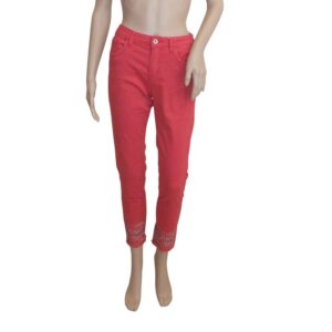 10020OJ5 Jeanshose rot Gr 36, 38, 40, 42 u 44 10020OJ5 Jeanshose rot Gr 36, 38, 40, 42 u 44