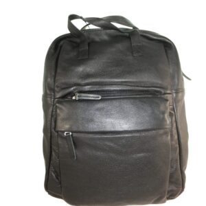 10027OT5 Pavini Leder-Tablet-Rucksack schwarz