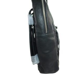 10027OT5 Pavini Leder-Tablet-Rucksack schwarz
