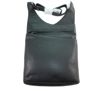 10026OT5 Pavini Leder-Crossovertasche schwarz