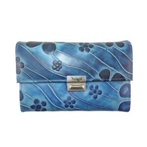 10039DG5A déqua G8 Geldbörse Unikat Blume blau