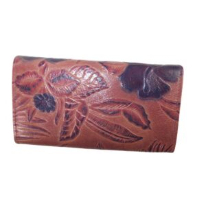 10041DG5A  große déqua G9 Unikat Geldbörse Blume rötlich-violett