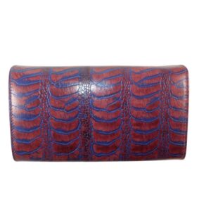 10043DG5A große déqua G9 Unikat Geldbörse dunkelrot-blau