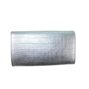 10043DG5B große déqua G9 Unikat Geldbörse Kroko silber