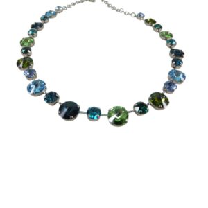 10060PH5 Halskette Pees grün-türkis-blau