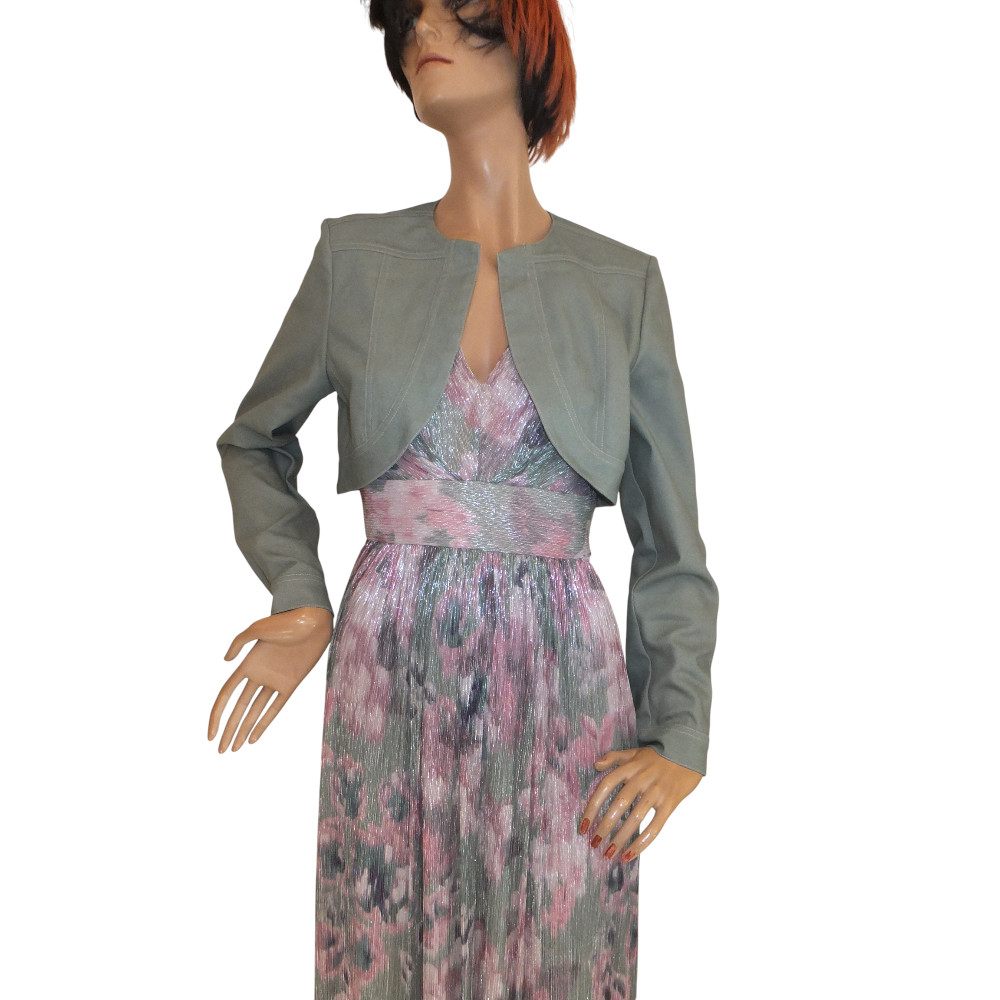 10066SK6 Maxi Swing Kleid grün-pink Gr 38, 40 u 42 10066SK6 Maxi Swing Kleid grün-pink Gr 38, 40 u 42