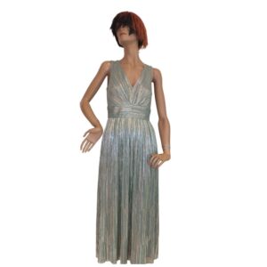 10067SK6 Maxi Swing Kleid grün-gold Gr 36, 38 u 42 10067SK6 Maxi Swing Kleid grün-gold Gr 36, 38 u 42