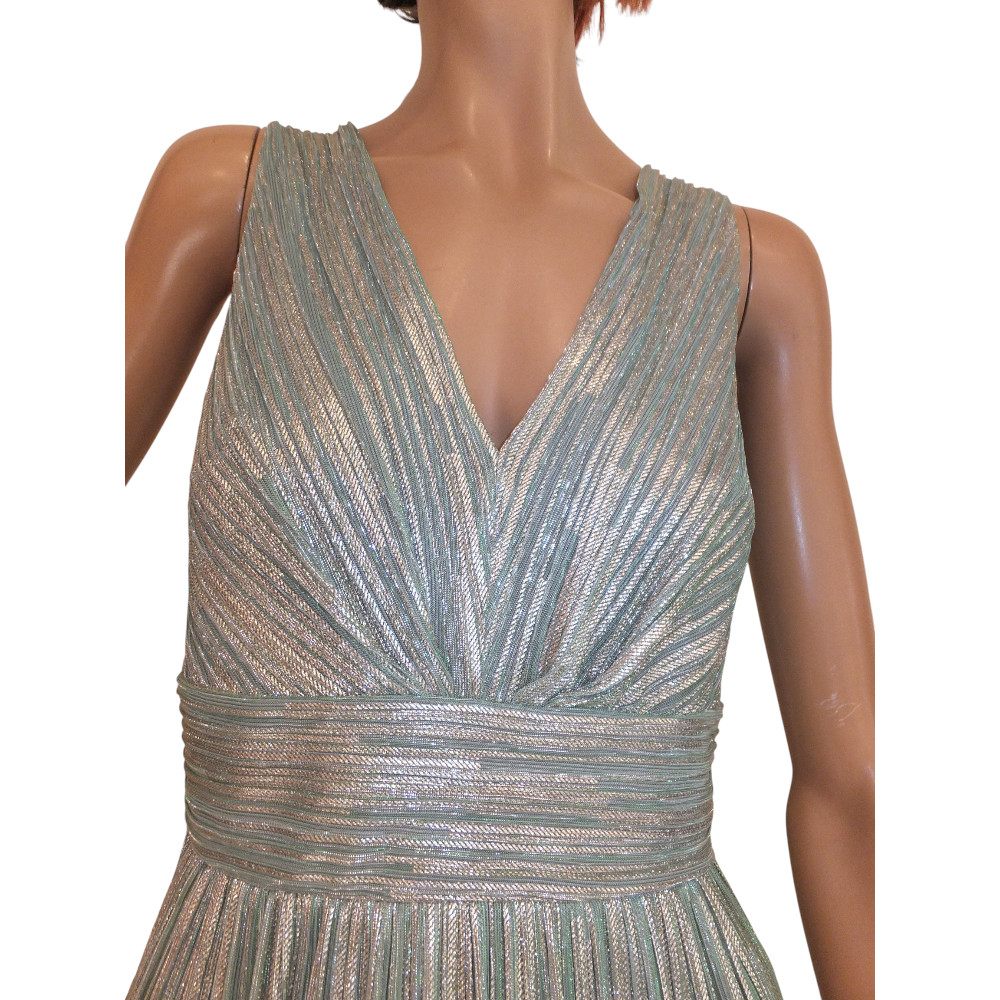 10067SK6 Maxi Swing Kleid grün-gold Gr 36, 38 u 42 10067SK6 Maxi Swing Kleid grün-gold Gr 36, 38 u 42