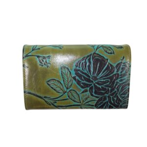 10084DG6A déqua G8 Geldbörse Unikat Rose grün-blau