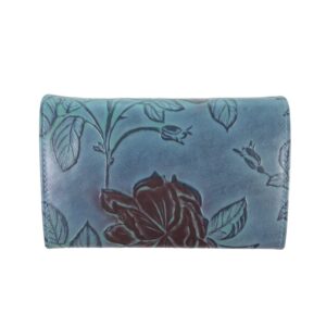 10084DG6B déqua G8 Geldbörse Unikat Rose blau-bordeaux