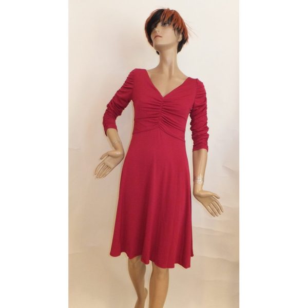 8810SK2 Swing Kleid dunkelrot Gr.40