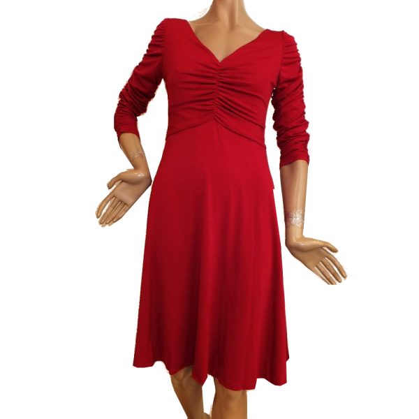 8810SK2 Swing Kleid dunkelrot Gr.40