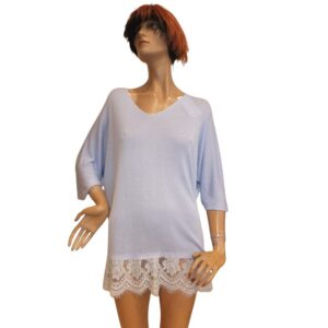 10088CP6 Pulli in versch. Farben mit Spitze Gr 36 -44