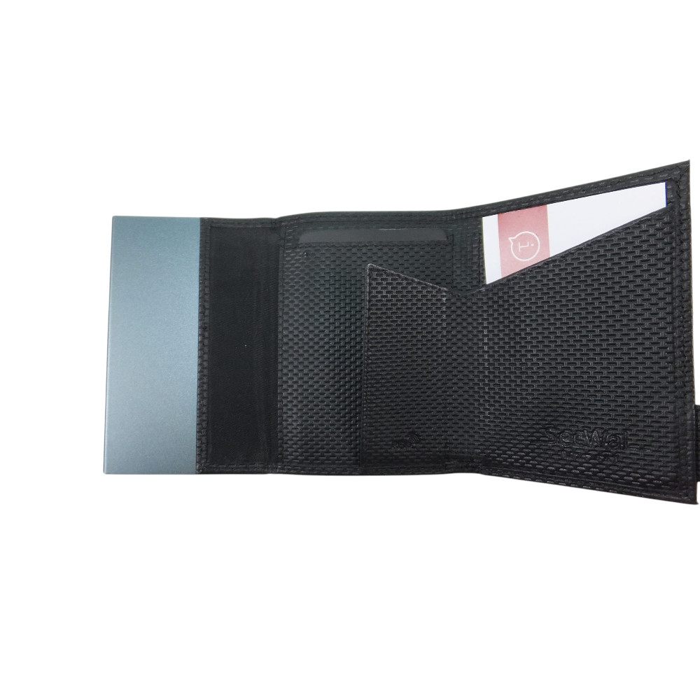 10096OK6 SecWal Leder Kartenetui-Geldbörse Leder schwarz 10096OK6 SecWal Leder Kartenetui-Geldbörse Leder schwarz