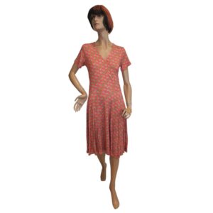 10123LK6 Lalamour Kleid rot-türkis-grün Gr 36 u 38 10123LK6 Lalamour Kleid rot-türkis-grün Gr 36 u 38