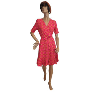 10105LK6 Lalamour Wickelkleid pink Gr 36 und 38 10105LK6 Lalamour Wickelkleid pink Gr 36 und 38