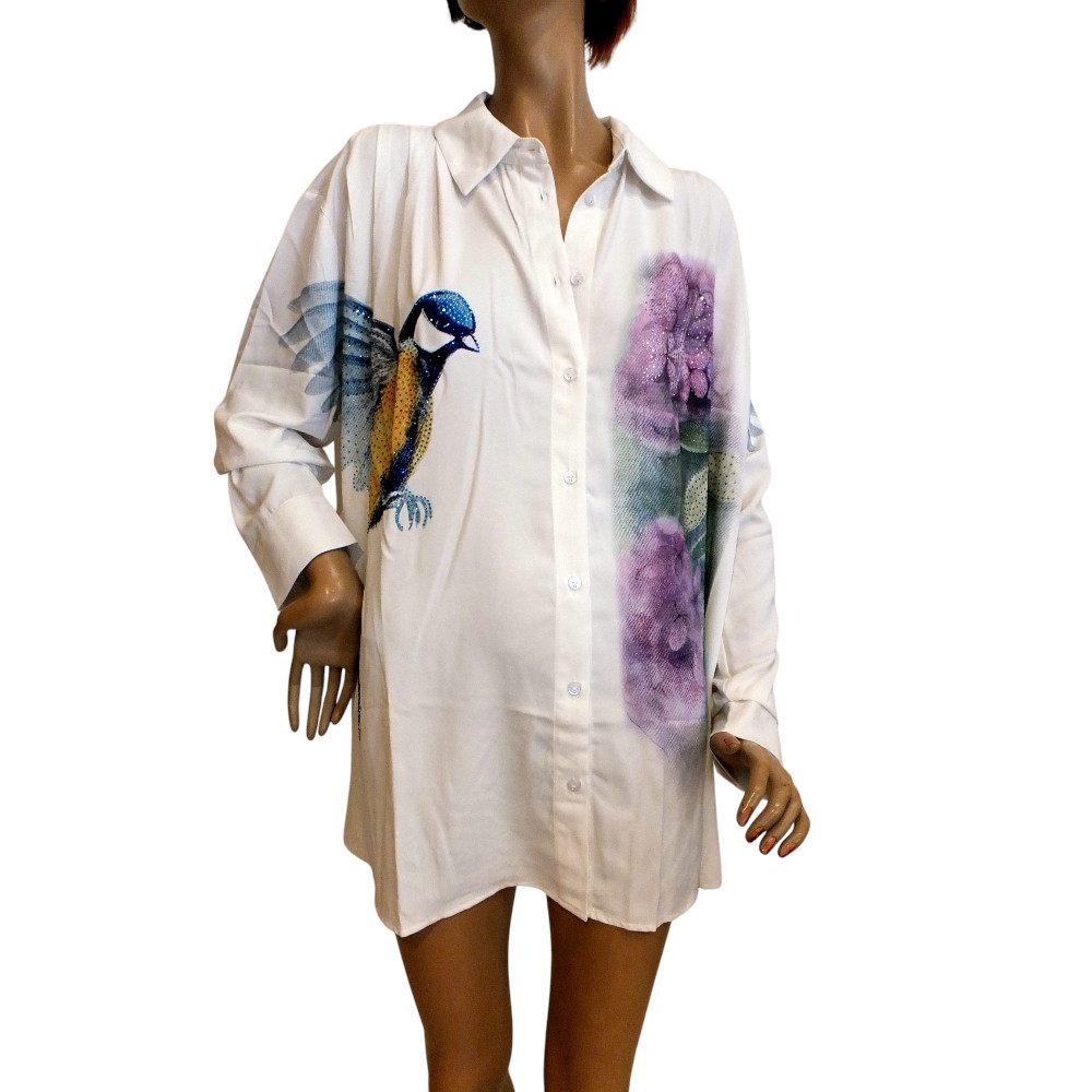 10145MB6 Missy Bluse Eisvogel weiß Gr 38-46 10145MB6 Missy Bluse Eisvogel weiß Gr 38-46