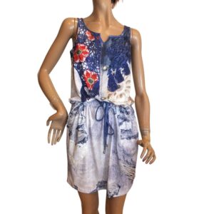 10149MK6 Missy Sommerkleid blau-rot Gr 36, 38, 40 u 42 10149MK6 Missy Sommerkleid blau-rot Gr 36, 38, 40 u 42