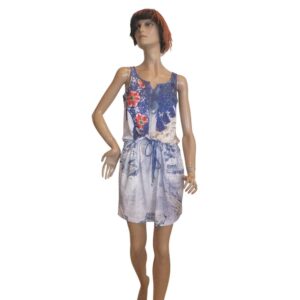 10149MK6 Missy Sommerkleid blau-rot Gr 36, 38 u 40 10149MK6 Missy Sommerkleid blau-rot Gr 36, 38 u 40