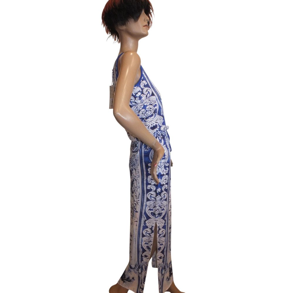 10148MK6 Missy Kleid lang blau-weiß Gr 36, 38 u 42 10148MK6 Missy Kleid lang blau-weiß Gr 36, 38 u 42