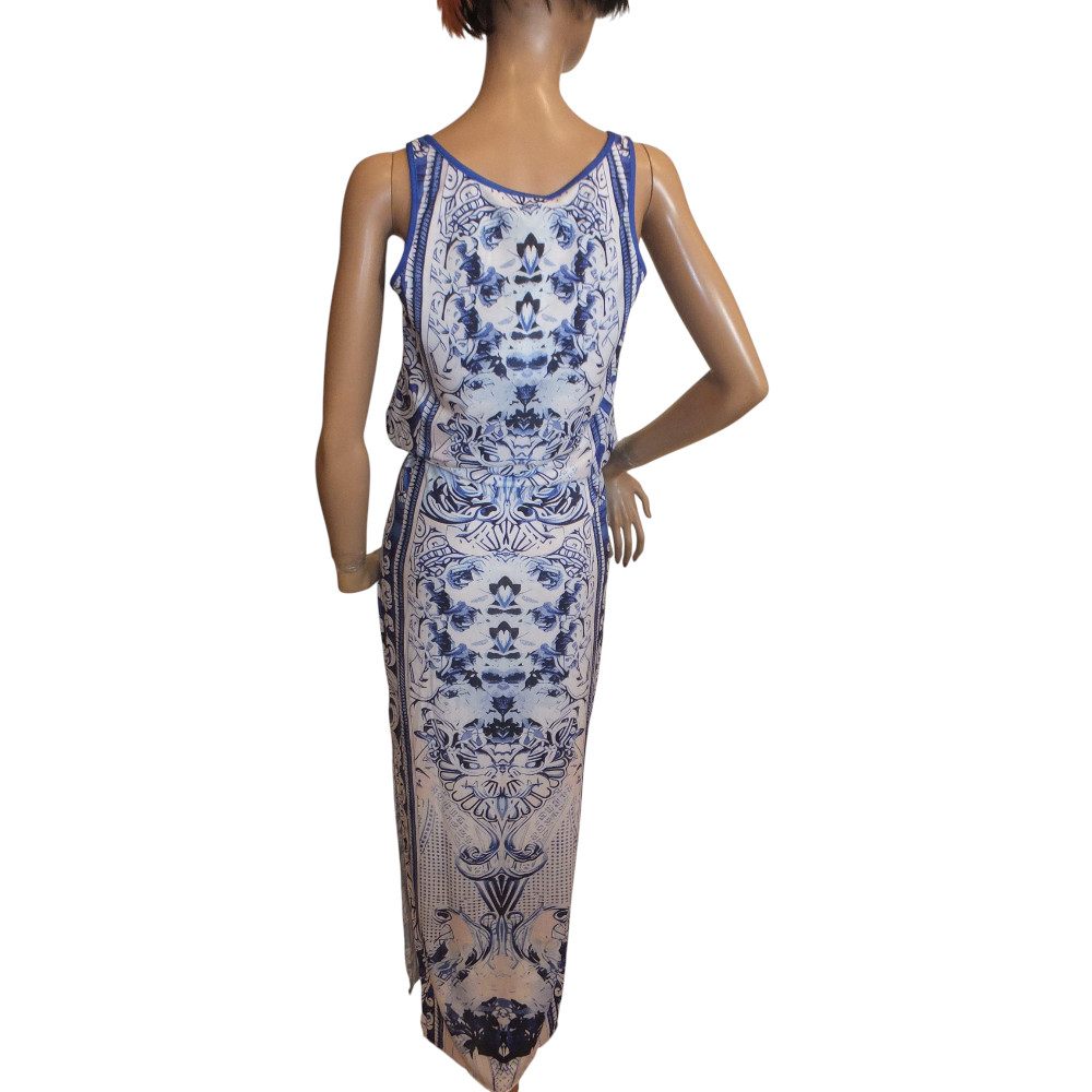 10148MK6 Missy Kleid lang blau-weiß Gr 36, 38 u 42 10148MK6 Missy Kleid lang blau-weiß Gr 36, 38 u 42