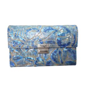 10138DG6 déqua G8 Geldbörse Unikat Blume metallic hellblau 10138DG6 déqua G8 Geldbörse Unikat Blume metallic hellblau