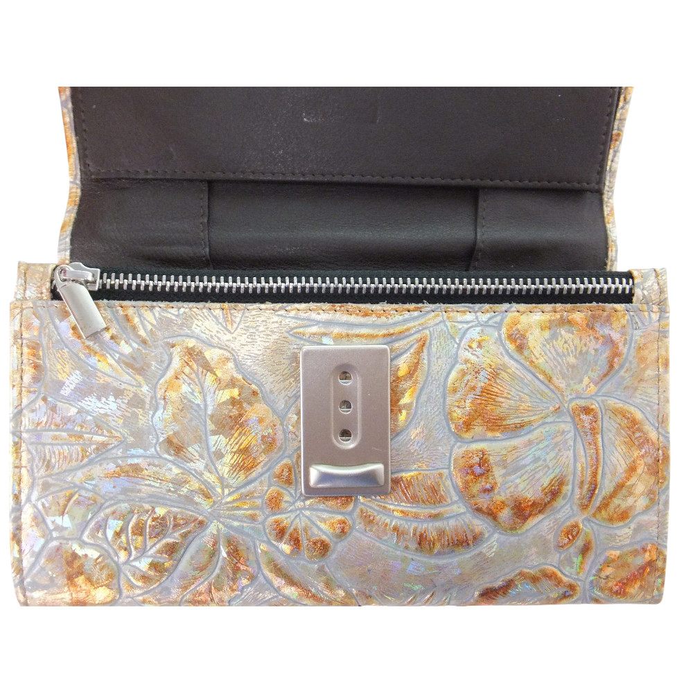 10141DG6 große déqua G9 Unikat Geldbörse Blume gold 10141DG6 große déqua G9 Unikat Geldbörse Blume gold