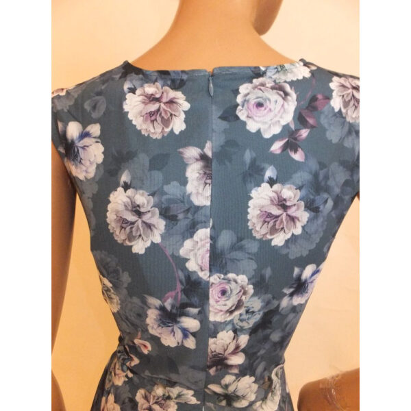 9038SK3 Swing Kleid blaue Blumen Gr 38