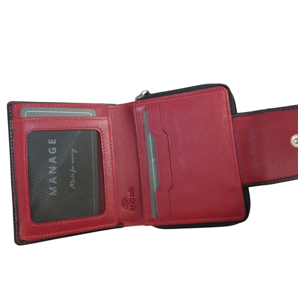 10159OG6 Manage Geldbörse schwarz-rot 10159OG6 Manage Geldbörse schwarz-rot