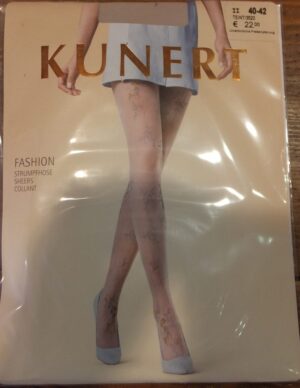 08 Kunert Strumpfhose hautfarben mit Blütenmuster Gr 40-42 08 Kunert Strumpfhose hautfarben mit Blütenmuster Gr 40-42