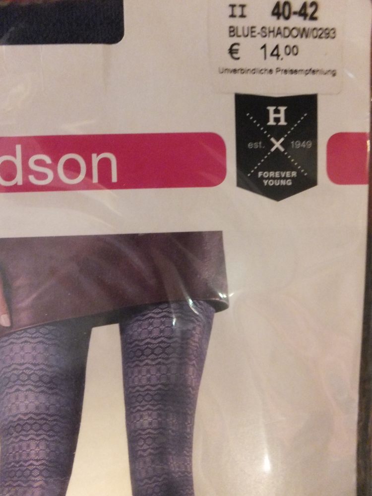 12 Kunert-Hudson Strumpfhose blau gemustert Gr 40-42 12 Kunert-Hudson Strumpfhose blau gemustert Gr 40-42