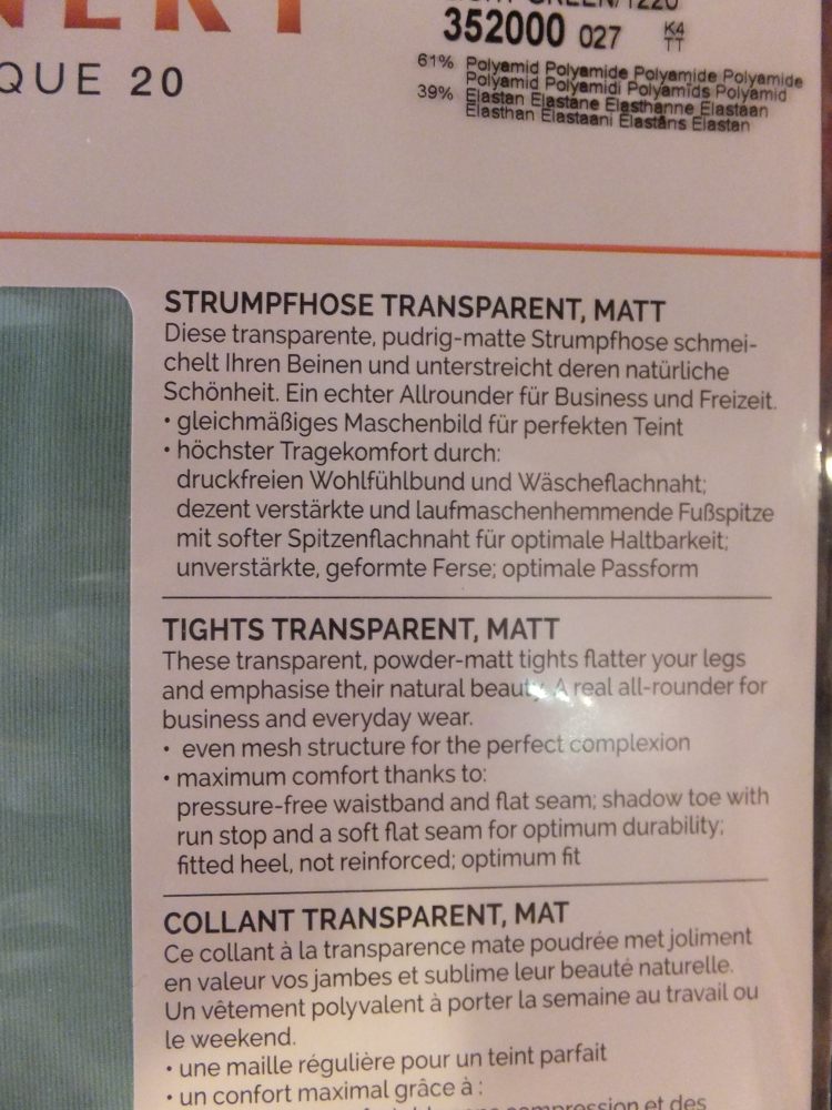 28 Kunert Strumpfhose pastellgrün Gr 40-42 28 Kunert Strumpfhose pastellgrün Gr 40-42