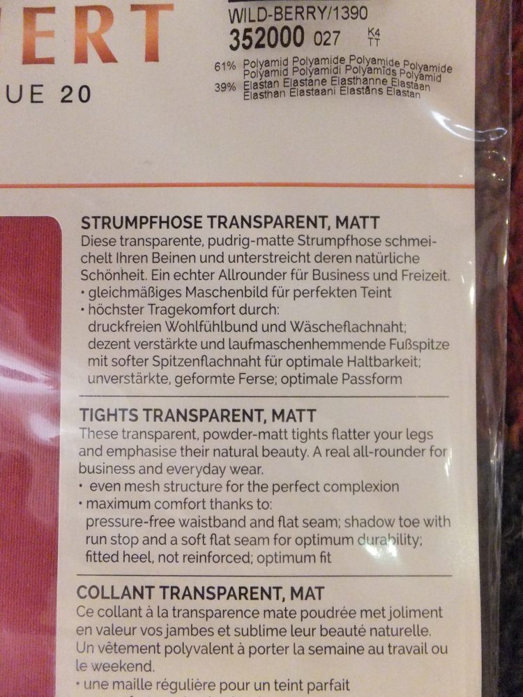 29 Kunert Strumpfhose berry Gr 38-40 29 Kunert Strumpfhose berry Gr 38-40